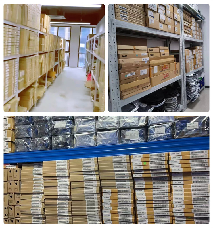 Shelves of electronic components in HK Future storage photos
